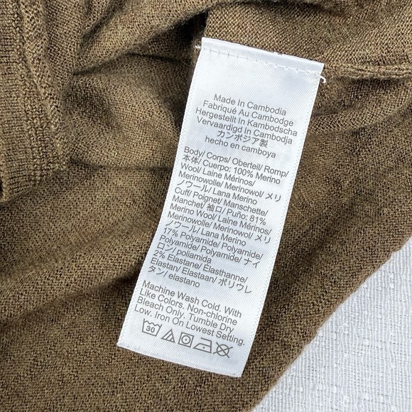 J.CREW Women's Merino Wool Sweater Pullover Crewneck Brown Medium - Picture 8 of 8